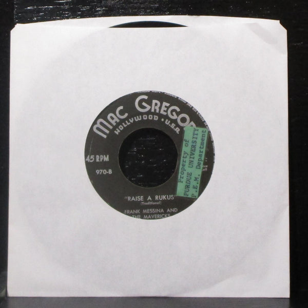 Bill Ball, Frank Messina & Mavericks - Raise A Rukus 7" VG+ Vinyl 45 Mac Gregor - Shuga Records