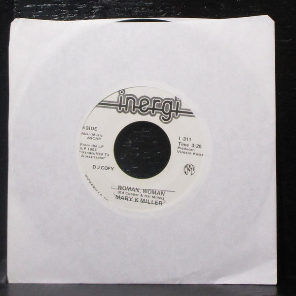 Mary K Miller - Going, Going, Gone / Woman, Woman 7" VG+ Promo Vinyl 45 Inergi - Shuga Records