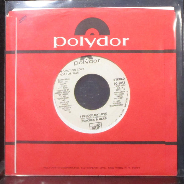 Peaches & Herb - I Pledge My Love 7" VG+ Promo Vinyl 45 Polydor PD 2053 USA 1979 - Shuga Records