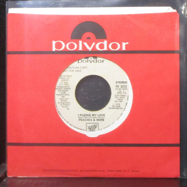 Peaches & Herb - I Pledge My Love 7" VG+ Promo Vinyl 45 Polydor PD 2053 USA 1979 - Shuga Records