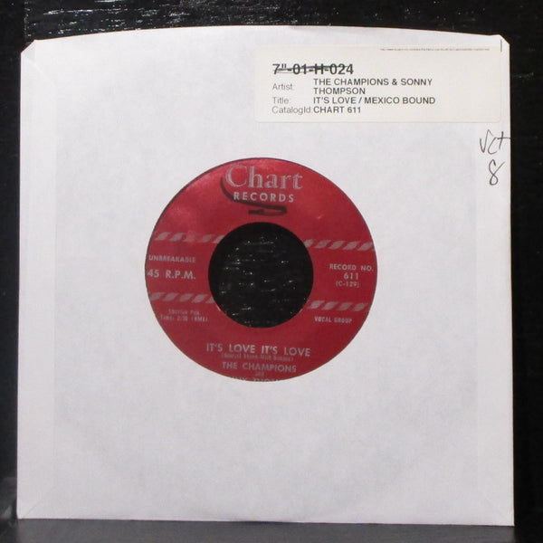 The Champions & Sonny Thompson - Mexico Bound 7" VG+ Vinyl 45 Chart 611 USA - Shuga Records