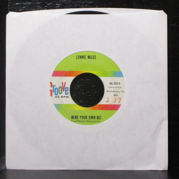 Lennie Miles - I Wouldn't Be Here / Mind Your Own Biz 7" VG Vinyl 45 Groove USA - Shuga Records