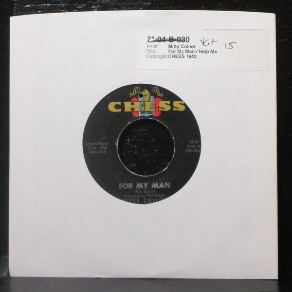 Mitty Collier - For My Man / Help Me 7" VG+ Vinyl 45 Chess 1942 USA 1965 - Shuga Records