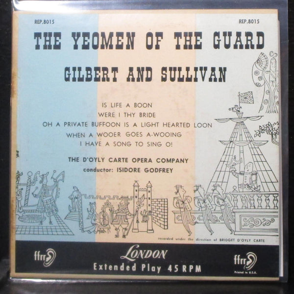 D'Oyly Carte Opera Company - The Yeomen Of The Guard EP 7" VG+ Vinyl 45 London - Shuga Records