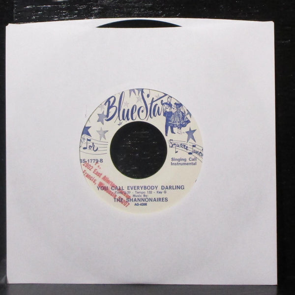 Marshall Flippo & The Shannonaires - You Call Everybody Darling 7" VG+ Vinyl 45 - Shuga Records