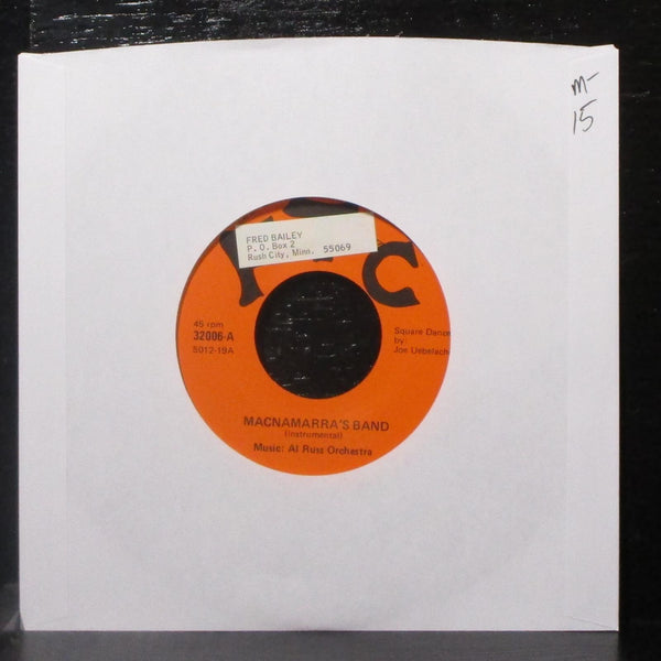 Joe Uebelacher & Al Rus Orchestra - Macnamarra's Band 7" Mint- Vinyl 45 32006 - Shuga Records