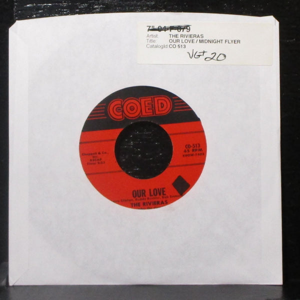 The Rivieras - Our Love / True Love Is Hard To Find 7" VG+ Vinyl 45 Coed CO-513 - Shuga Records