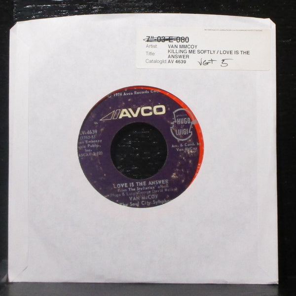 Van McCoy - Love Is The Answer / Killing Me Softly 7" VG+ Vinyl 45 Avco AV-4639 - Shuga Records