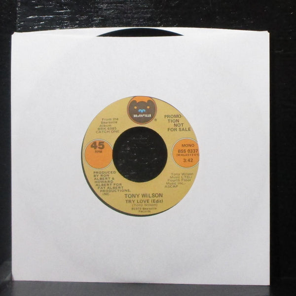 Tony Wilson - Try Love (Edit) 7" Mint- Vinyl 45 Bearsville BSS 0337 USA 1979 - Shuga Records