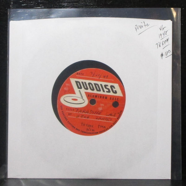 Herb Zrinko - Paradine Case 7" VG Vinyl 78 private Duodisc recording 1948 - Shuga Records