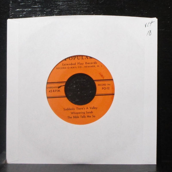 Unknown Artist - Suddenly There's A Valley EP 7" VG+ Vinyl 45 Popular PO-12 - Shuga Records
