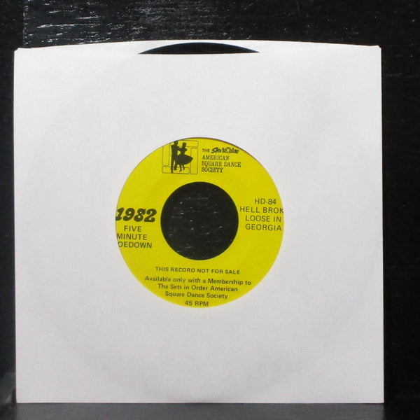 Five Minute Hoedown - Banjo Reveille 7" VG Promo Vinyl 45 The Sets In Order 1982 - Shuga Records