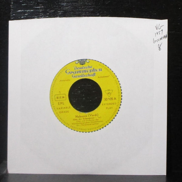 Chor Der Gefangenen - Verdi: Nabucco 7" VG Vinyl 45 Deutsche Grammophon - Shuga Records