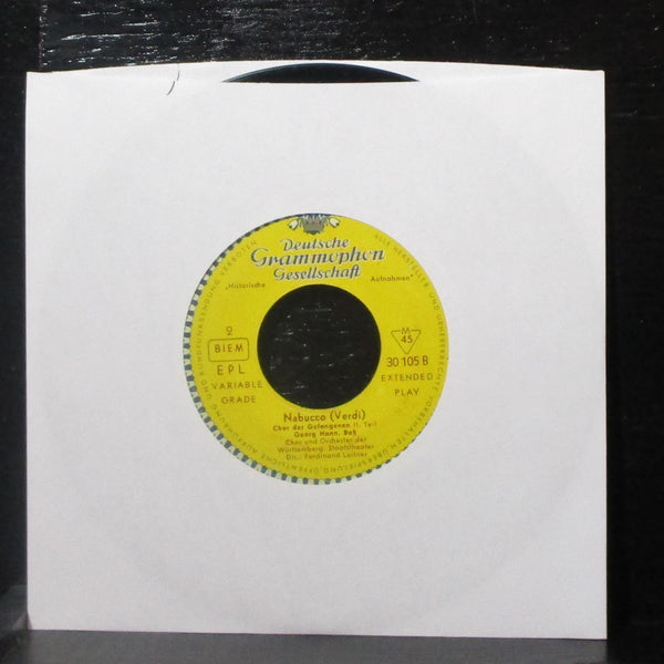 Chor Der Gefangenen - Verdi: Nabucco 7" VG Vinyl 45 Deutsche Grammophon - Shuga Records
