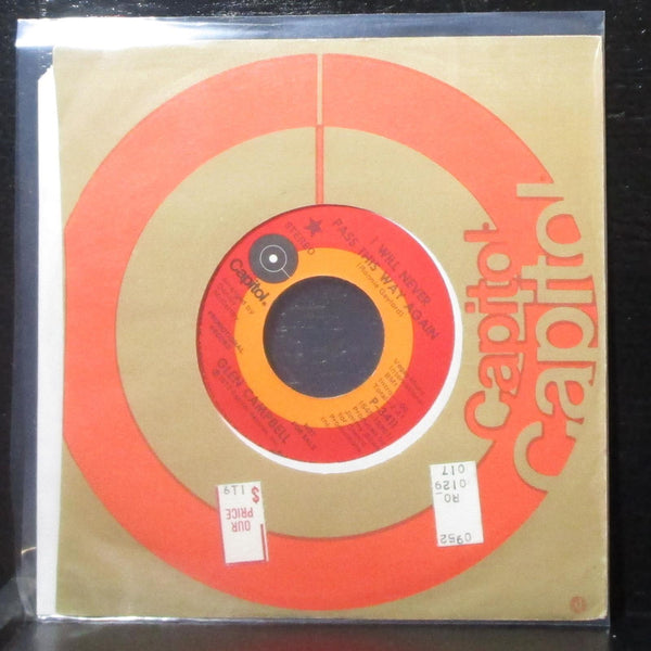 Glen Campbell - I Will Never Pass This Way Again 7" VG+ Promo Vinyl 45 Capitol - Shuga Records