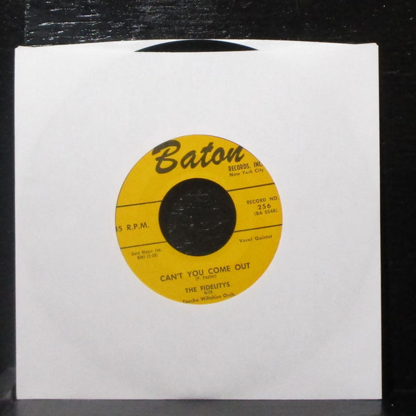 The Fidelitys - Memories Of You / Can't You Come Out 7" VG+ Vinyl 45 Baton 256 - Shuga Records