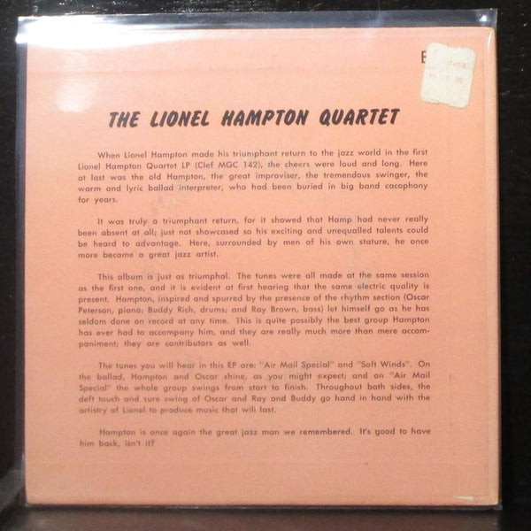 Lionel Hampton Quartet - Air Mail Special / Soft Winds 7" Mint- Vinyl 45 DSM - Shuga Records