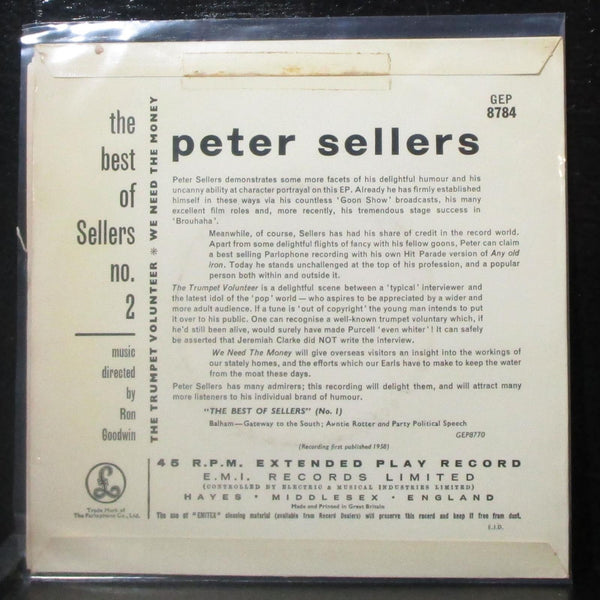Peter Sellers - The Best Of Sellers No. 2 EP 7" VG+ Vinyl 45 Parlophone GEP 8784 - Shuga Records