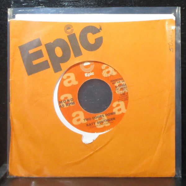 Katy Southern - Two Doors Down 7" VG+ Promo Vinyl 45 Epic 8-50484 USA 1977 - Shuga Records