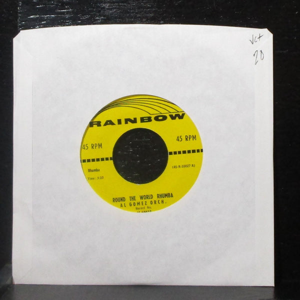 Al Gomez Orchestra - Round The World Rhumba 7" VG+ Vinyl 45 Rainbow 45-10027 - Shuga Records