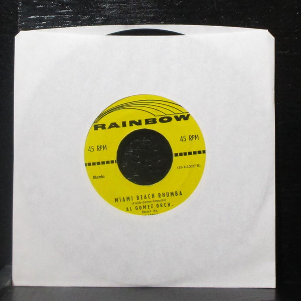 Al Gomez Orchestra - Round The World Rhumba 7" VG+ Vinyl 45 Rainbow 45-10027 - Shuga Records