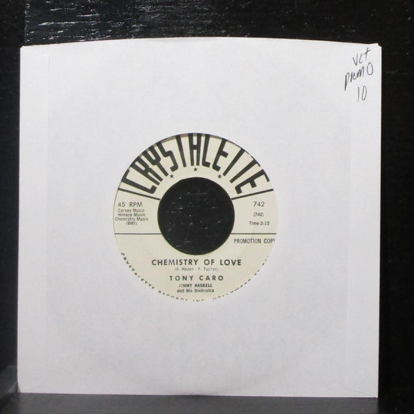 Tony Caro - Chemistry Of Love / Hard To Get 7" VG+ Promo Vinyl 45 Crystalette - Shuga Records