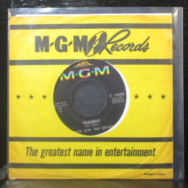 Ronnie & The DeVilles - Tragedy / Oh Love 7" VG Vinyl 45 MGM K 13460 USA 1966 - Shuga Records