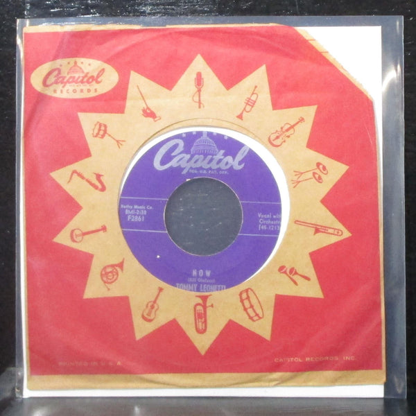 Tommy Leonetti - Now / I Cried 7" VG Vinyl 45 Capitol F2861 USA 1954 - Shuga Records