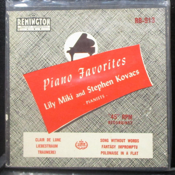 Lily Miki & Stephen Kovacs - Piano Favorites EP 7" VG+ Vinyl 45 Remington RB-913 - Shuga Records