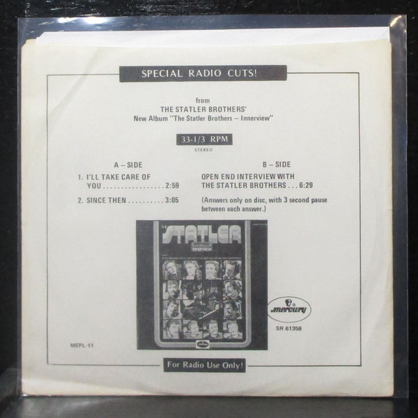 The Statler Brothers - I'll Take Care Of You EP 7" Mint- Promo Vinyl 33 Mercury - Shuga Records