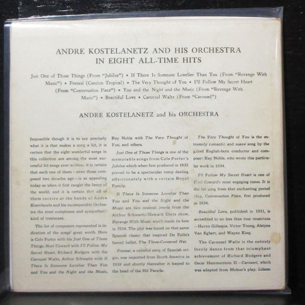 Andre Kostelanetz - In 8 All-Time Hits! EP 2x7" VG+ Vinyl 45 Columbia A-907 - Shuga Records