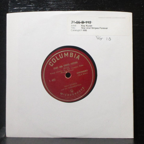 Kay Kyser - Stars & Stripes Forever / Play, Hurdy-Gurdy, Play 7" VG Vinyl 45 - Shuga Records