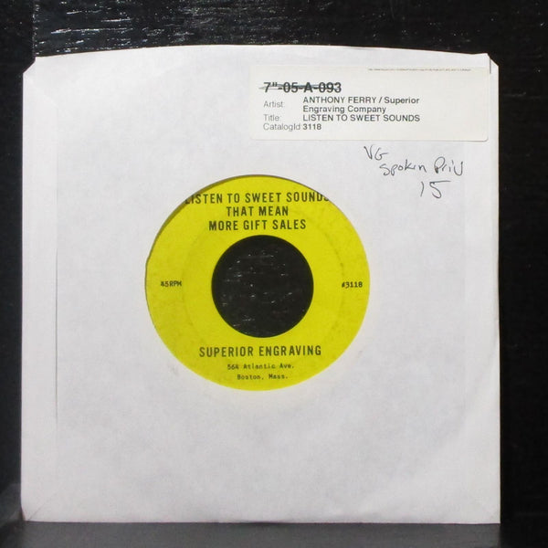 Unknown Artist - List To The Sweet Sounds 7" VG Vinyl 45 Superior Engraving 3118 - Shuga Records