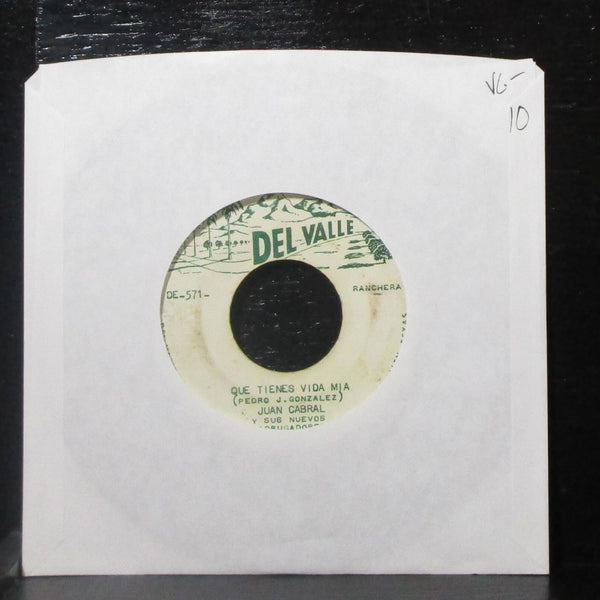 Juan Cabral - Que Tienes Vida Mia / Dallas Noviembre 22 7" VG- Vinyl 45 DE-571 - Shuga Records