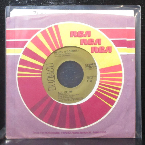 Helen O'Connell - All Of Me / I Cried For You 7" VG+ Vinyl 45 RCA DTB0-3011 USA - Shuga Records