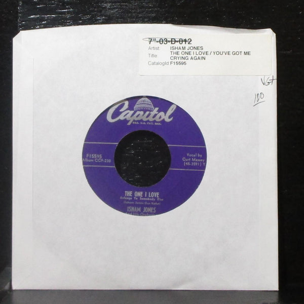 Isham Jones - The One I Love / You've Got Me Crying Again 7" VG+ Vinyl 45 F15595 - Shuga Records