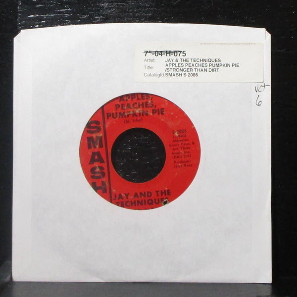 Jay & The Techniques - Apples, Peaches Pumpkin Pie 7" VG+ Vinyl 45 Smash S-2086 - Shuga Records