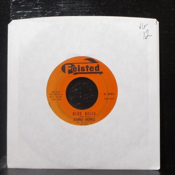 Jeannie Thomas - Blue Bells / Honey 7" VG Vinyl 45 Felsted FD 324 USA - Shuga Records