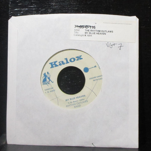 C. O. Guest & Rhythm Outlaws Band - My Blue Heaven 7" VG+ Vinyl 45 Kalox USA - Shuga Records