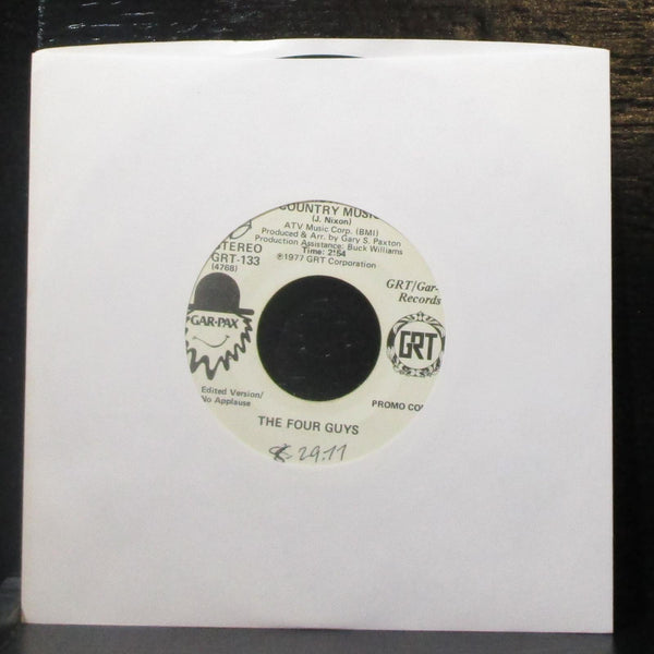 The Four Guys - Mother Country Music 7" VG+ Promo Vinyl 45 GRT-133 USA 1977 - Shuga Records