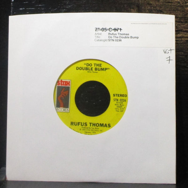 Rufus Thomas - Do The Double Bump 7" VG+ Vinyl 45 Stax STN 0236 USA 1975 - Shuga Records