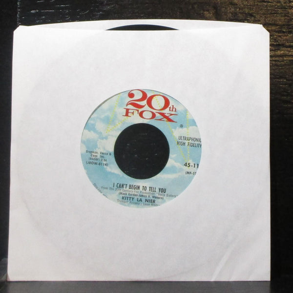 Kitty La Nier - I Still Walk Alone / I Can't Begin To Tell You 7" VG+ Vinyl 45 - Shuga Records
