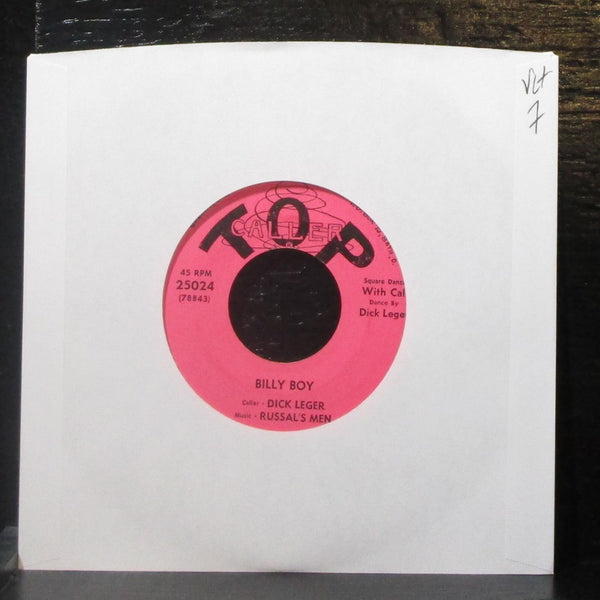 Dick Leger & Russal's Men - Billy Boy 7" VG+ Vinyl 45 Top Caller 25024 USA - Shuga Records