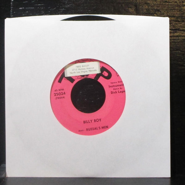 Dick Leger & Russal's Men - Billy Boy 7" VG+ Vinyl 45 Top Caller 25024 USA - Shuga Records