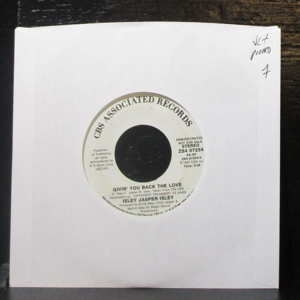 Isley Jasper Isley - Givin' You Back The Love 7" VG+ Promo Vinyl 45 ZS4 07254 - Shuga Records