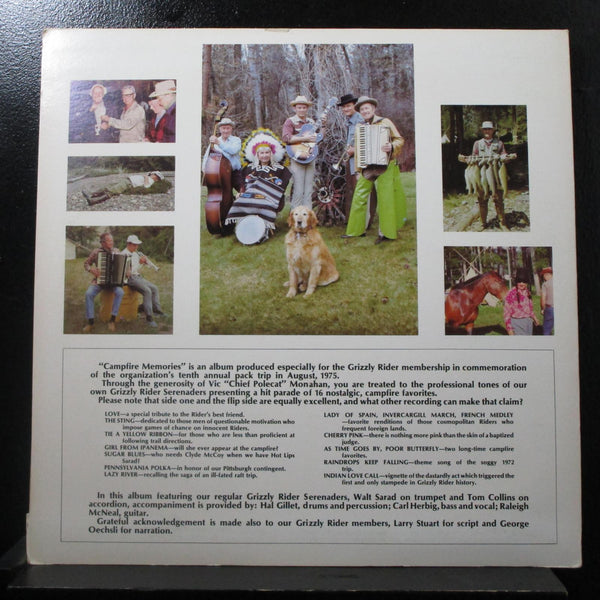 The Grizzly Rider Serenaders - Campfire Memories LP VG+ Private Vinyl Record - Shuga Records