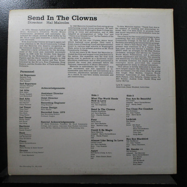 Mt. Hood Community College Vocal Jazz Ensemble - Send In The Clowns LP VG+ 1976 - Shuga Records