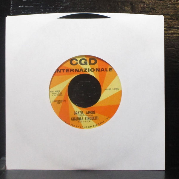Gigliola Cinquetti - Ho Bisogno Di Vederti / Grazie, Amore 7" VG+ Promo Vinyl 45 - Shuga Records
