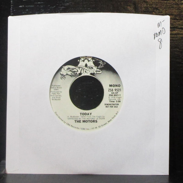 The Motors - Today / The Hustler 7" Mint- Promo Vinyl 45 Virgin ZS8 9521 USA - Shuga Records