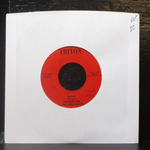 Frankie Dee & Deelighters - Heart / I Started Loving You Again 7" VG+ Vinyl 45 - Shuga Records